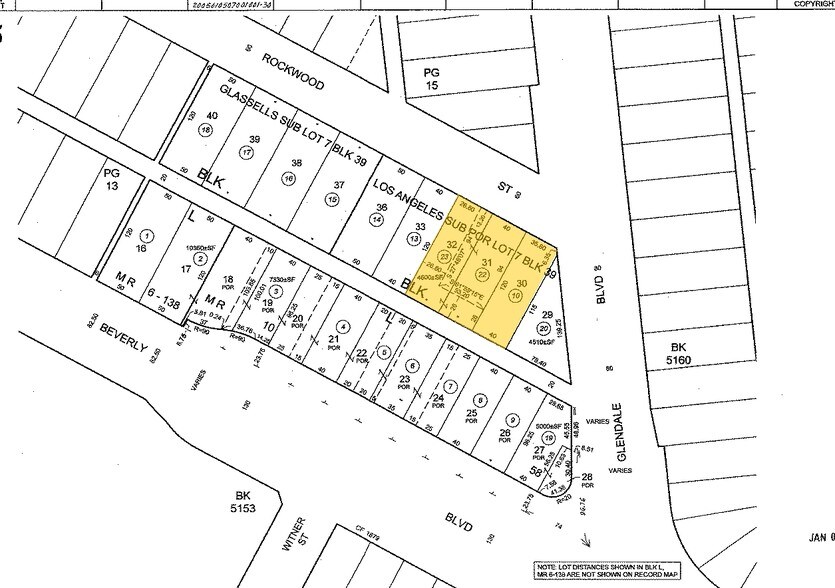 1502-1510 Rockwood St, Los Angeles, CA à vendre - Plan cadastral – Image 1 sur 2