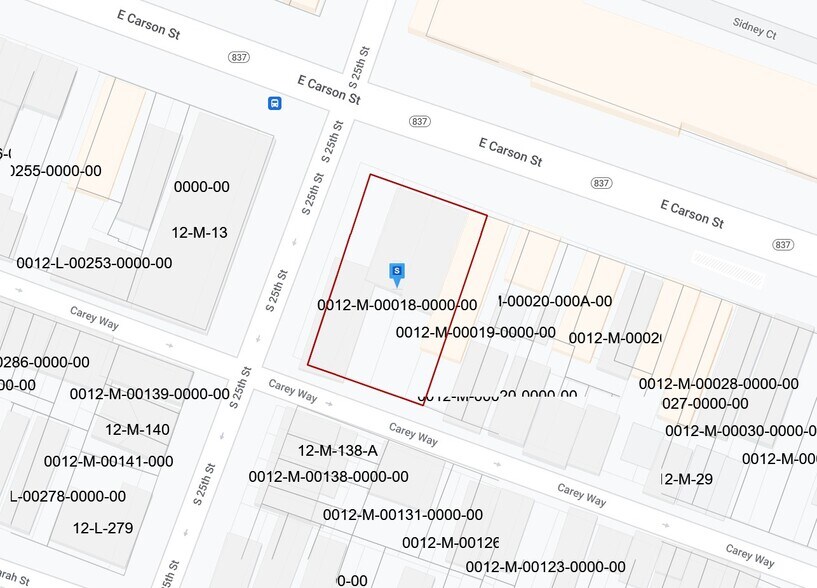 2502-2504 E Carson St, Pittsburgh, PA à vendre - Plan cadastral – Image 1 sur 1