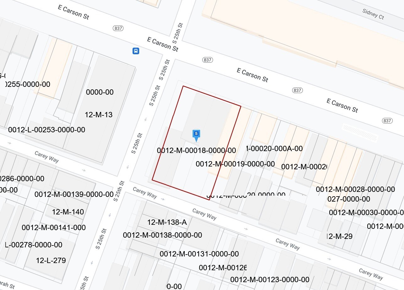 2502-2504 E Carson St, Pittsburgh, PA à vendre Plan cadastral– Image 1 sur 2
