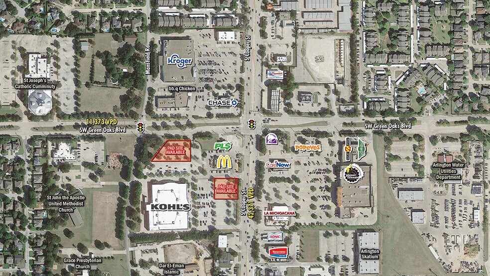5410 S. Cooper Street, Arlington, TX à louer - Aérien – Image 1 sur 1