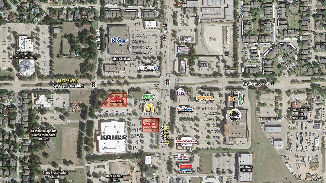 5410 S. Cooper Street, Arlington, TX à louer Aérien– Image 1 sur 2