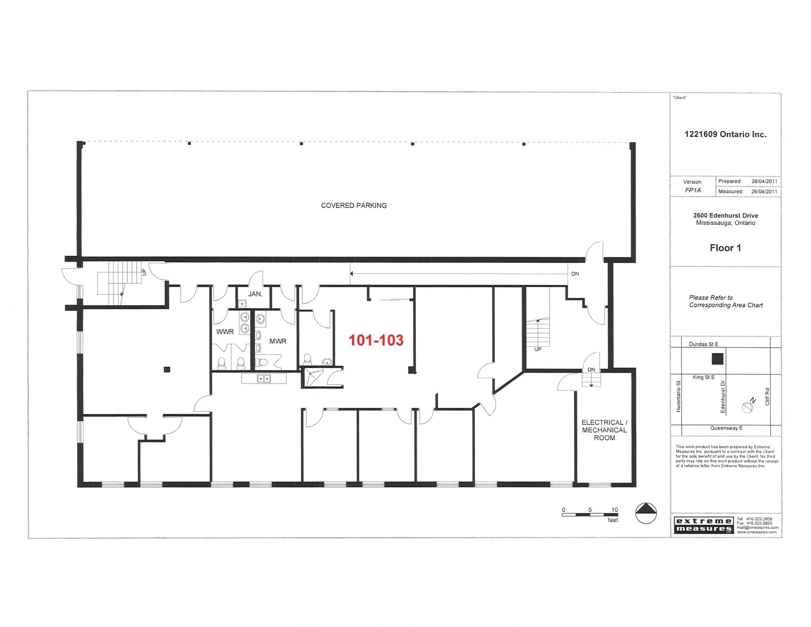 2600 Edenhurst Dr, Mississauga, ON à louer Plan d’étage– Image 1 sur 1
