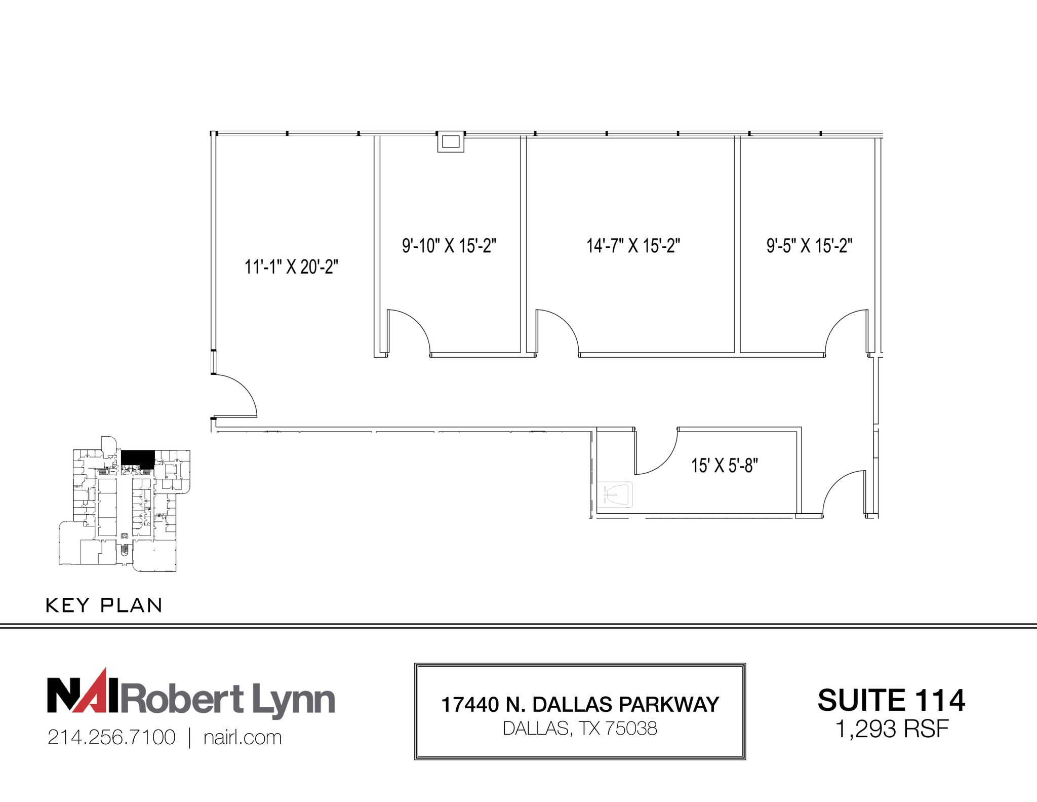 17440 N Dallas Pky, Dallas, TX à louer Plan d’étage– Image 1 sur 1