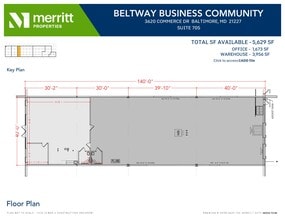 3700 Commerce Dr, Baltimore, MD à louer Plan d’étage– Image 1 sur 1