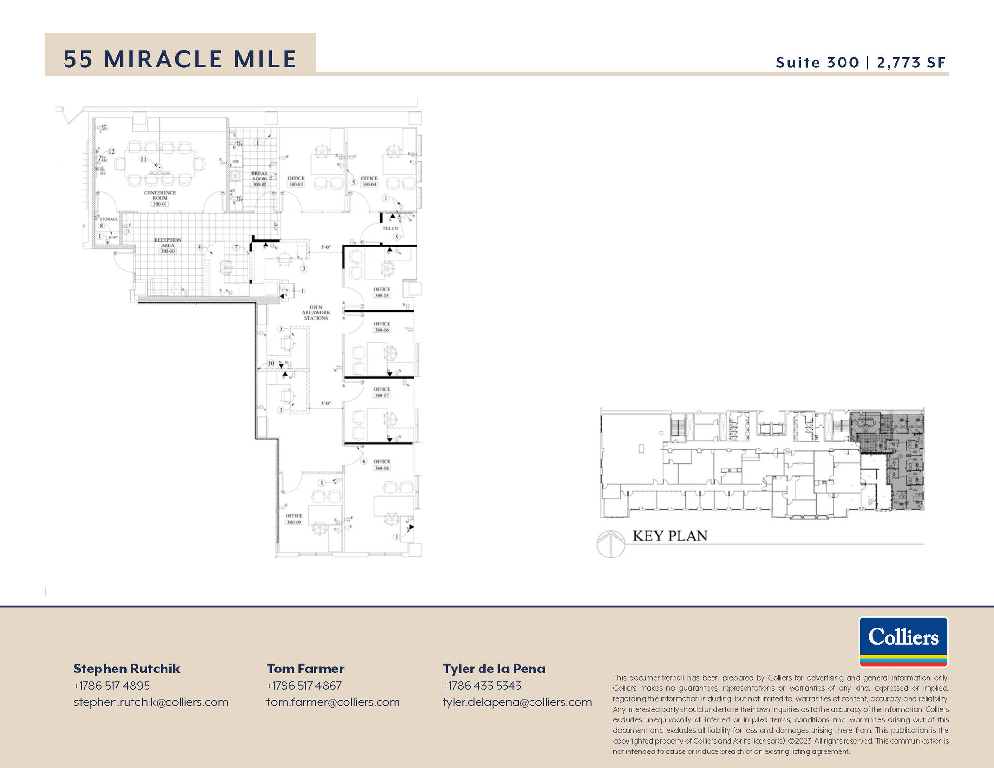 55-67 Miracle Mile, Coral Gables, FL à louer Plan d’étage– Image 1 sur 1