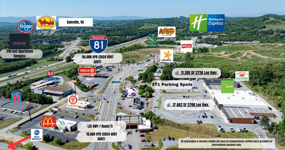 2708 Lee Hwy, Troutville, VA à louer - Photo de l’immeuble – Image 2 sur 5