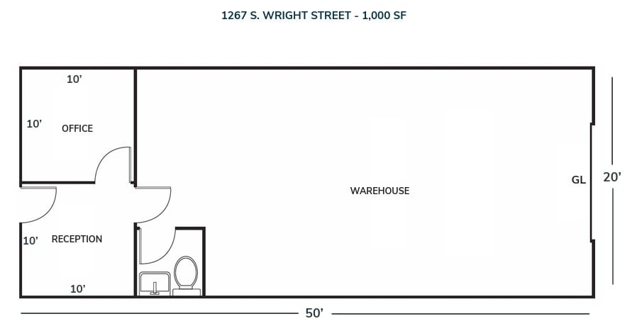 1233-1255 S Wright St, Santa Ana, CA à louer Plan d’étage– Image 1 sur 1