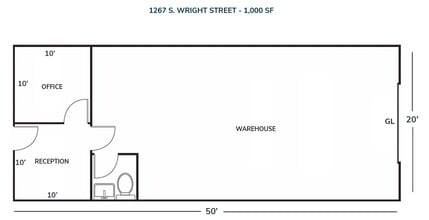 1233-1255 S Wright St, Santa Ana, CA à louer Plan d’étage– Image 1 sur 1