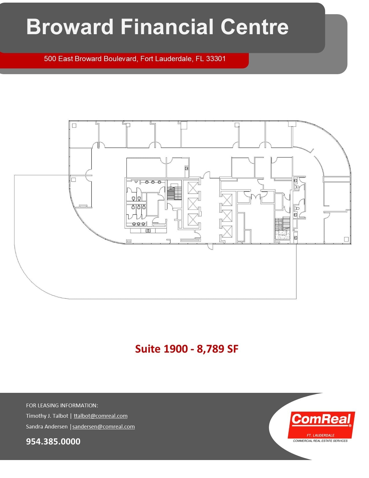 500 E Broward Blvd, Fort Lauderdale, FL à louer Plan d’étage– Image 1 sur 1