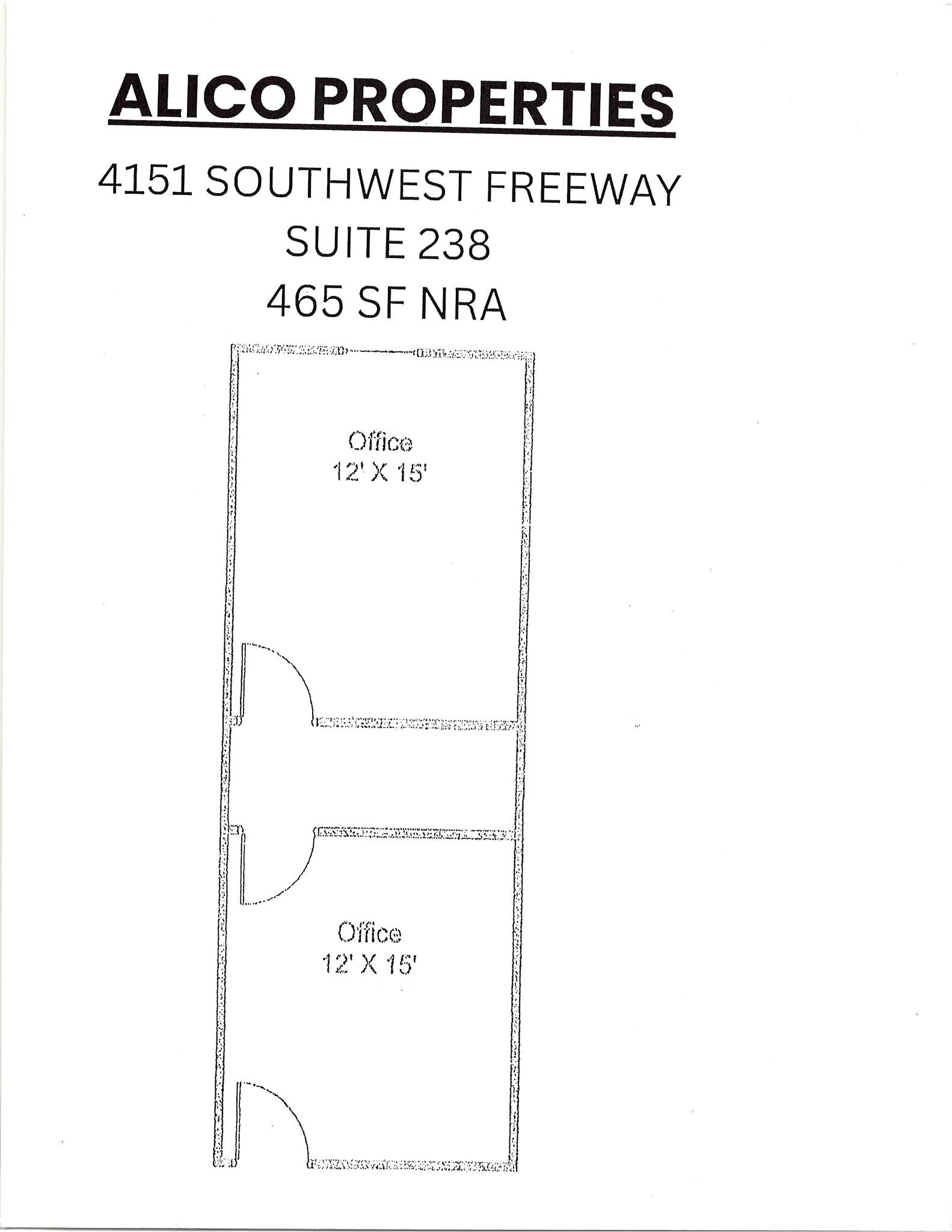4151 Southwest Fwy, Houston, TX à louer Plan d’étage– Image 1 sur 1
