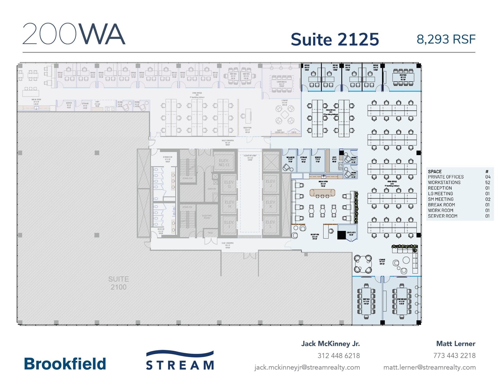 200 W Adams St, Chicago, IL à louer Plan d’étage– Image 1 sur 1