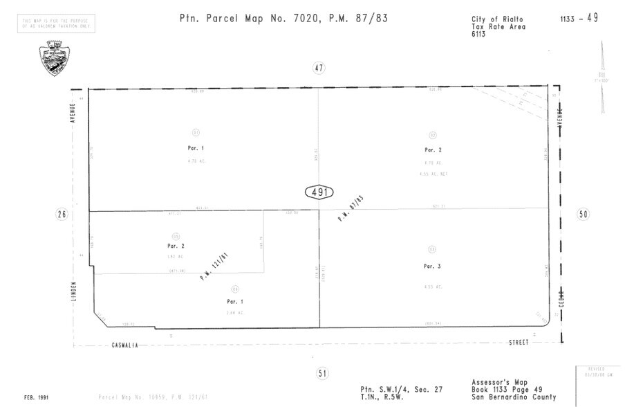 2175 N Linden Ave, Rialto, CA à vendre - Plan cadastral – Image 2 sur 2
