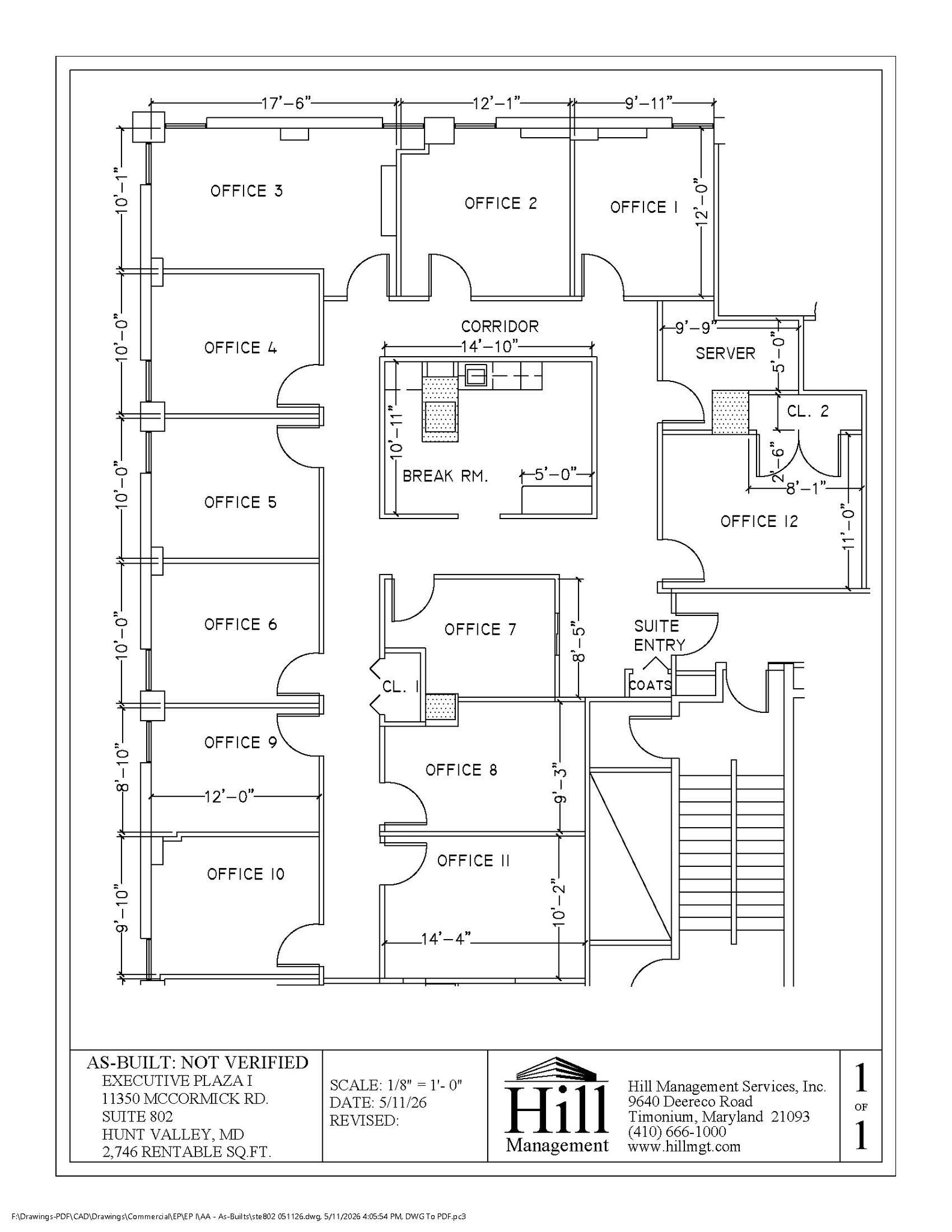 11350 McCormick Rd, Hunt Valley, MD à louer Plan d’étage– Image 1 sur 1