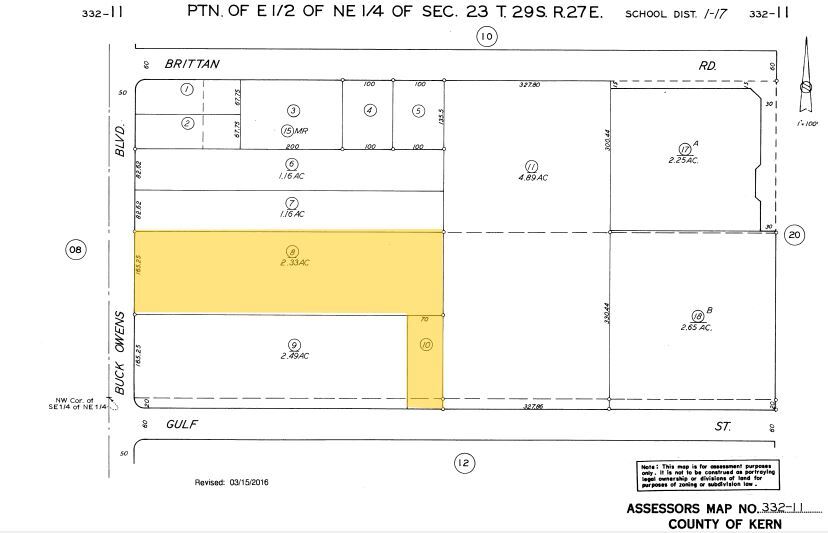 3824 Buck Owens Blvd, Bakersfield, CA à louer - Plan cadastral – Image 2 sur 3