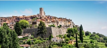 Vence - Vue aérienne vue de carte