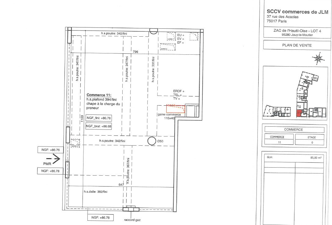 8 Place Du Bien Etre, Jouy-le-Moutier à louer Plan d’étage– Image 1 sur 9
