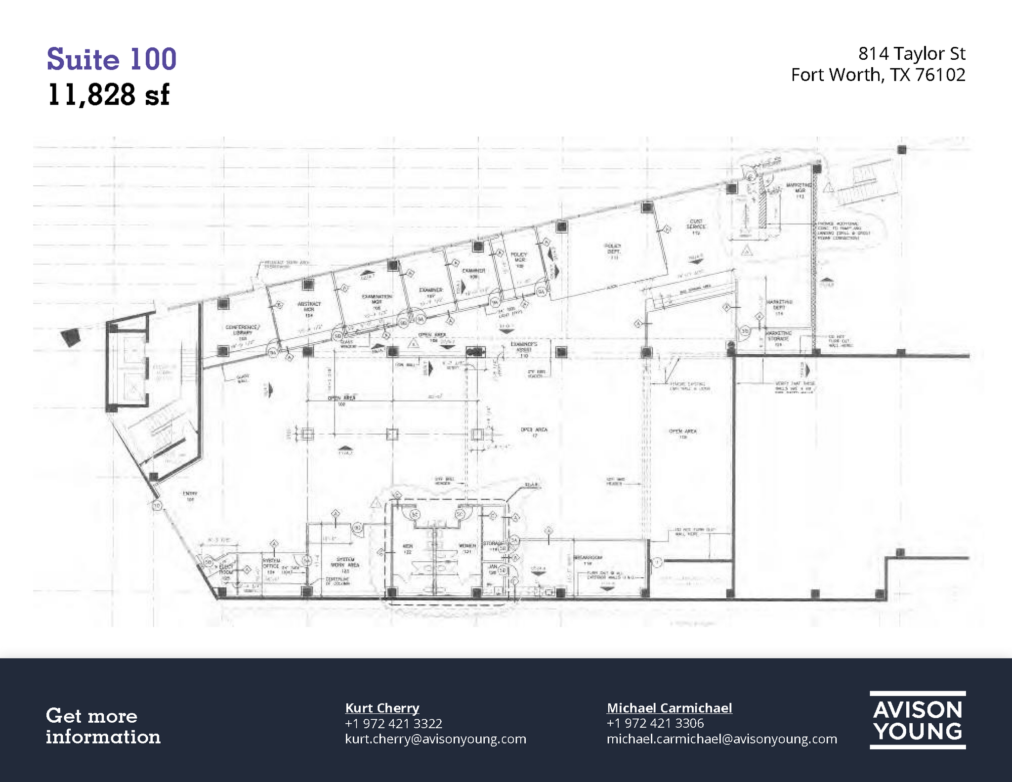 814 Taylor St, Fort Worth, TX à louer Plan d’étage– Image 1 sur 4