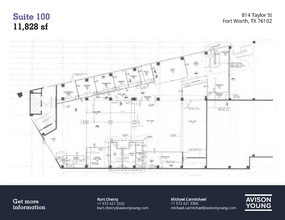 814 Taylor St, Fort Worth, TX à louer Plan d’étage– Image 1 sur 4