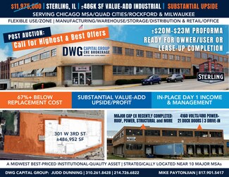 Plus de détails pour 301 W 3rd St, Sterling, IL - Industriel/Logistique à vendre