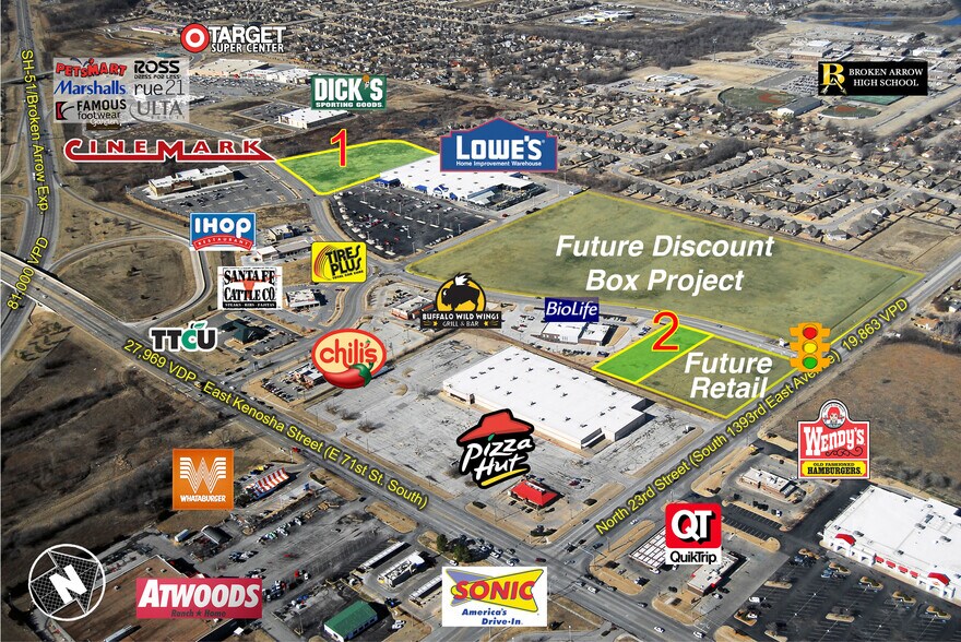 E Hillside Dr, Broken Arrow, OK à vendre - Aérien – Image 1 sur 2