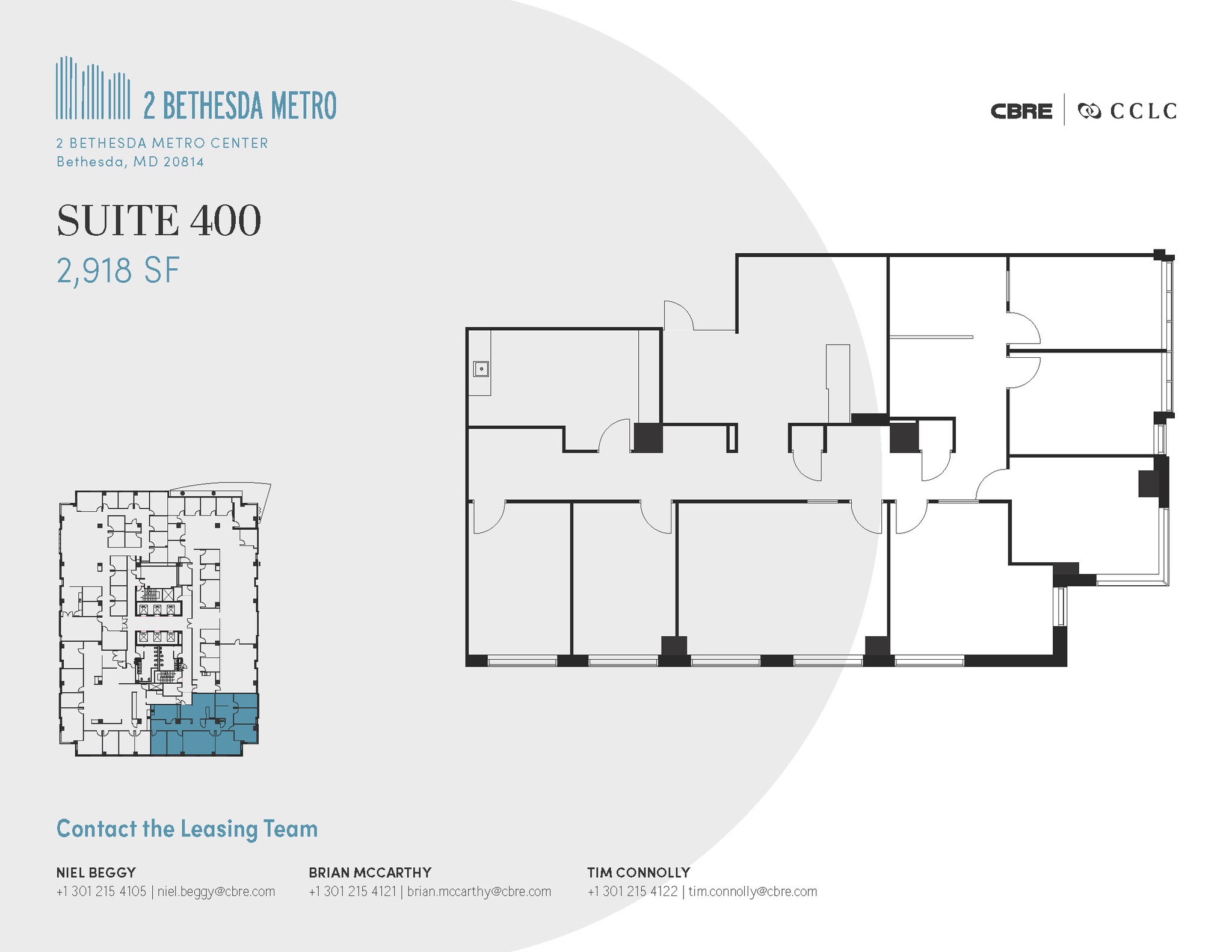 2 Bethesda Metro Ctr, Bethesda, MD à louer Plan d’étage– Image 1 sur 2