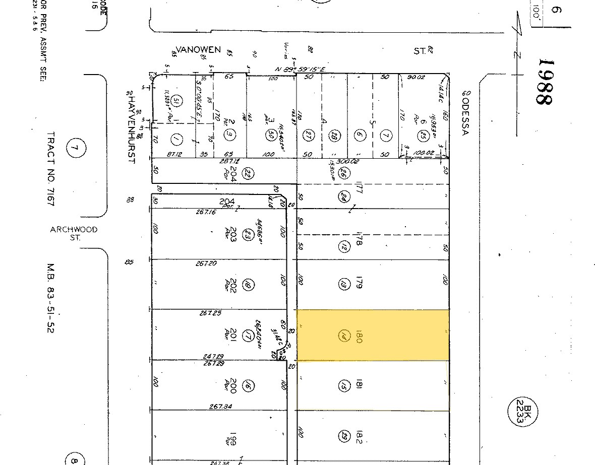 6711 Odessa Ave, Van Nuys, CA à louer Plan cadastral– Image 1 sur 5