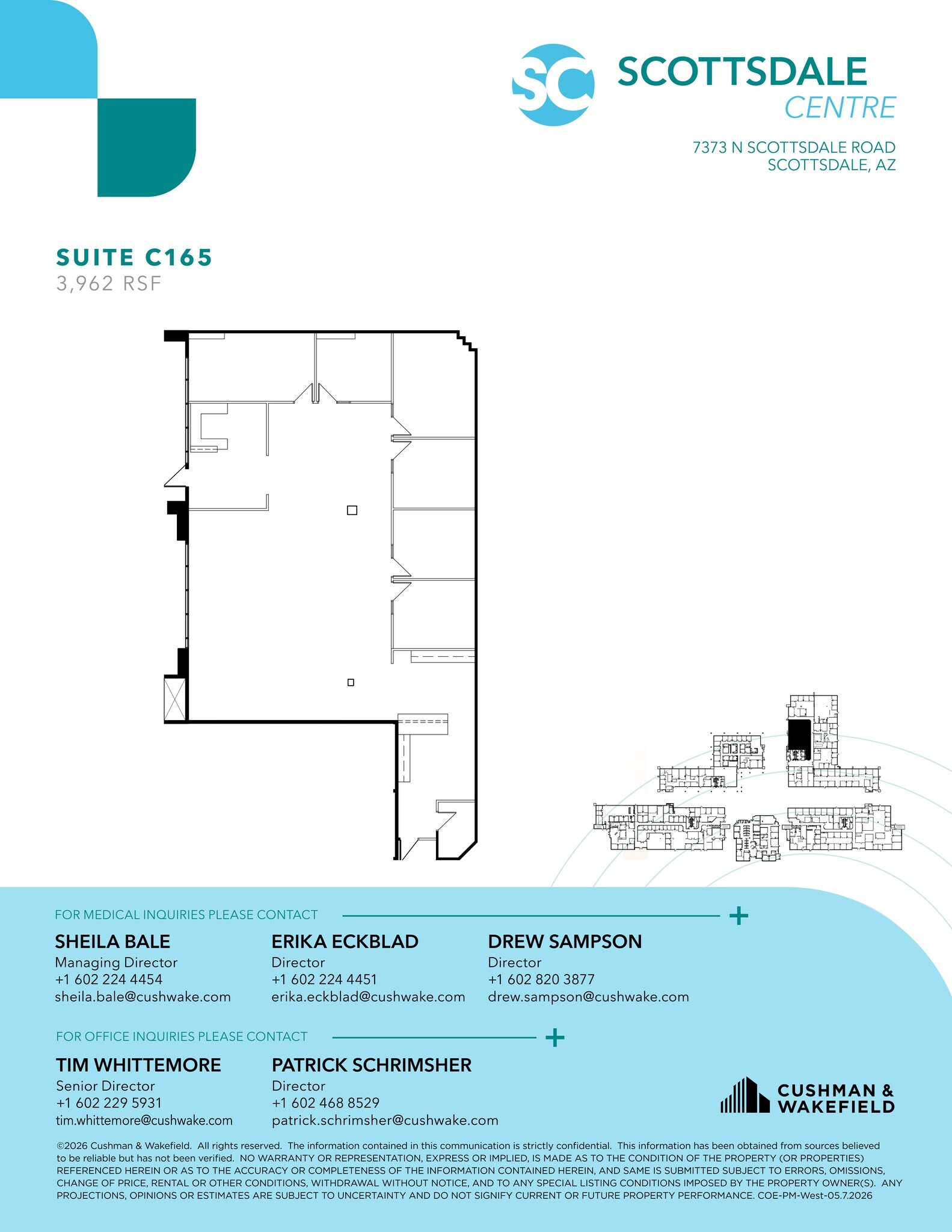 7373 N Scottsdale Rd, Scottsdale, AZ à louer Plan d’étage– Image 1 sur 1