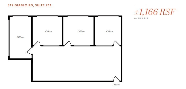 315 Diablo Rd, Danville, CA à louer Plan d’étage– Image 1 sur 1