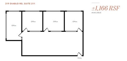 315 Diablo Rd, Danville, CA à louer Plan d’étage– Image 1 sur 1