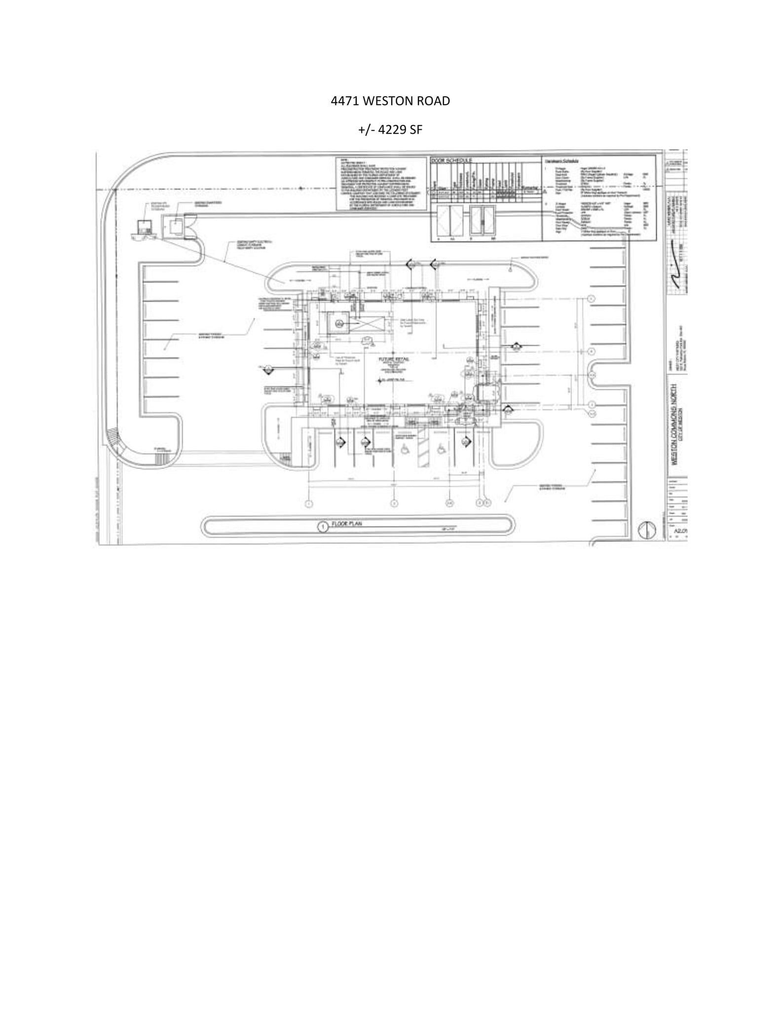 4471 Weston Rd, Weston, FL à louer Plan de site– Image 1 sur 1