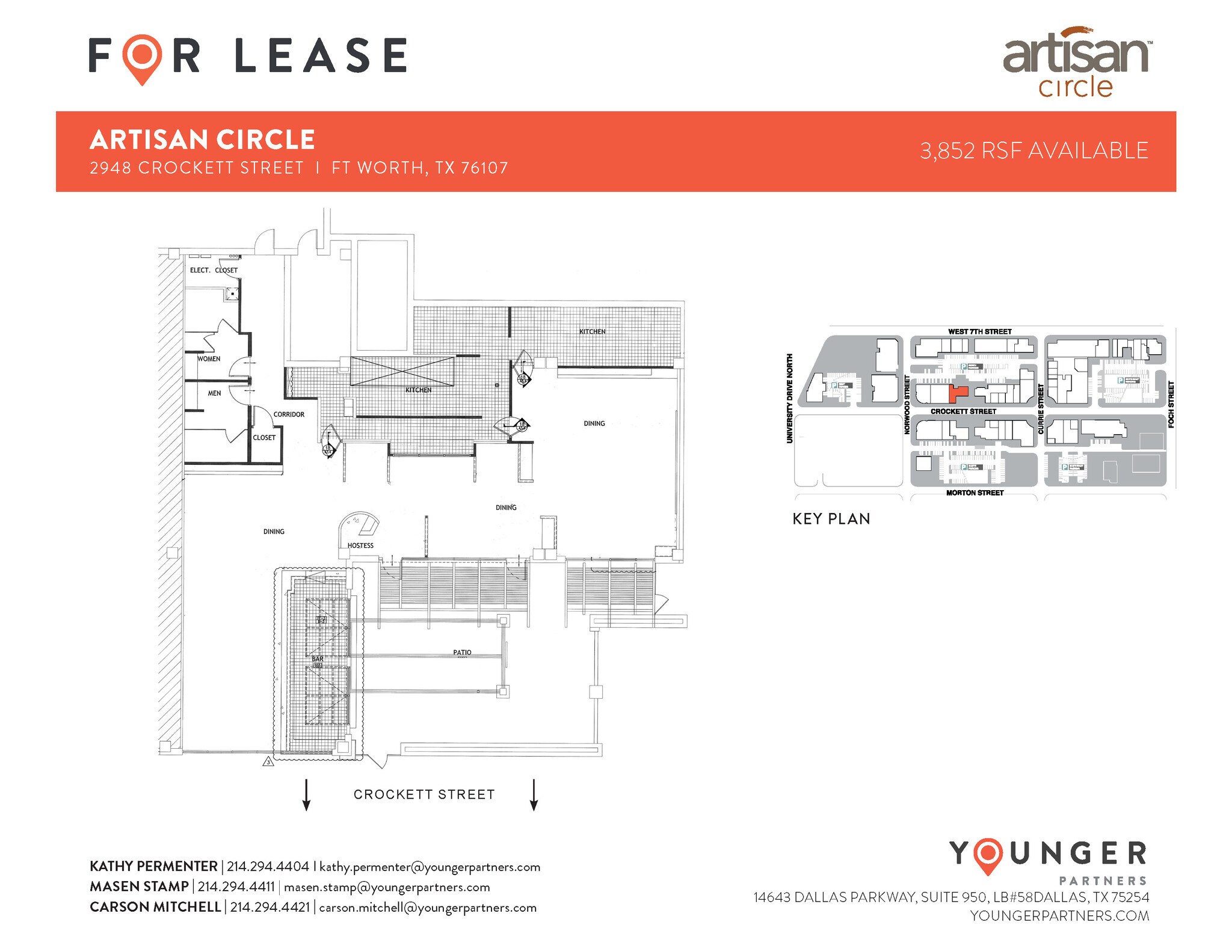 2973 W 7th St, Fort Worth, TX à louer Plan d’étage– Image 1 sur 2