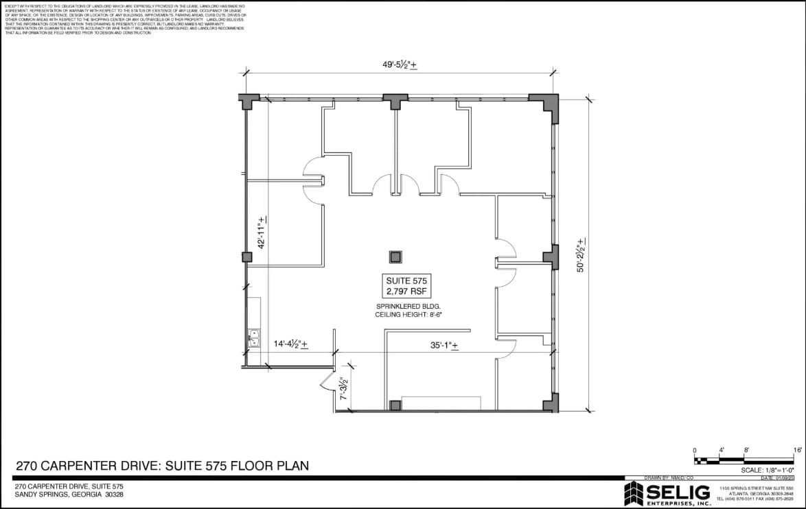 270 Carpenter Dr NE, Sandy Springs, GA à louer Plan d’étage– Image 1 sur 1