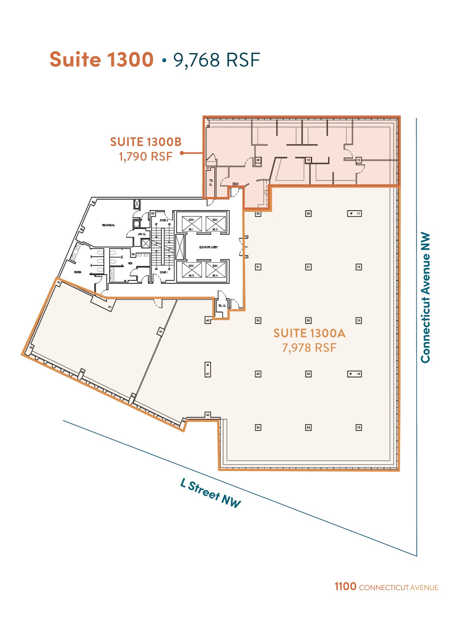 1100 Connecticut Ave NW, Washington, DC à louer Plan d’étage– Image 1 sur 7