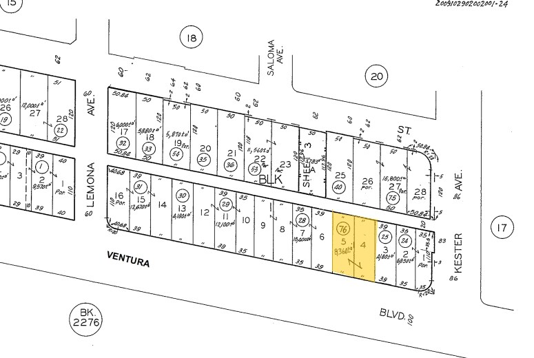 14901 Ventura Blvd, Sherman Oaks, CA à louer - Plan cadastral – Image 2 sur 7