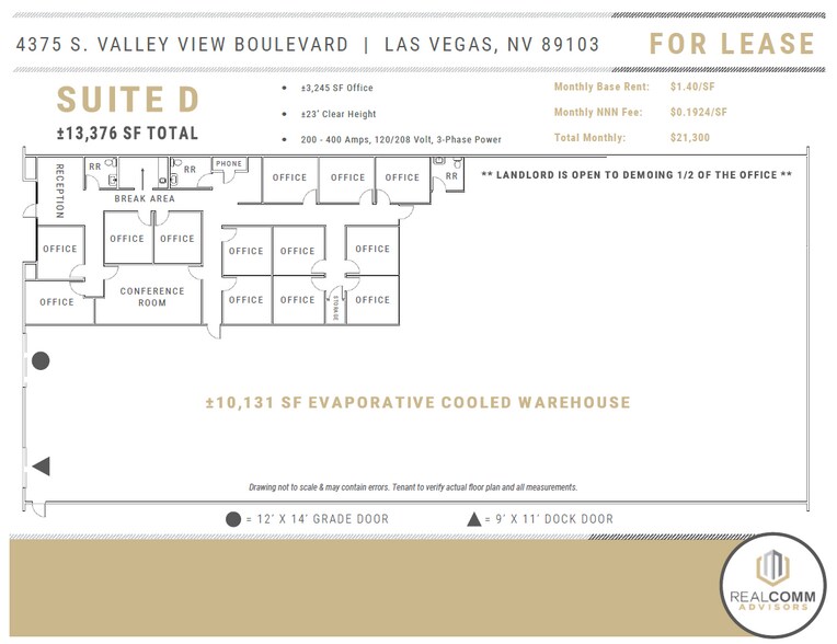 4375 S Valley View Blvd, Las Vegas, NV à louer - Plan d’étage – Image 3 sur 6