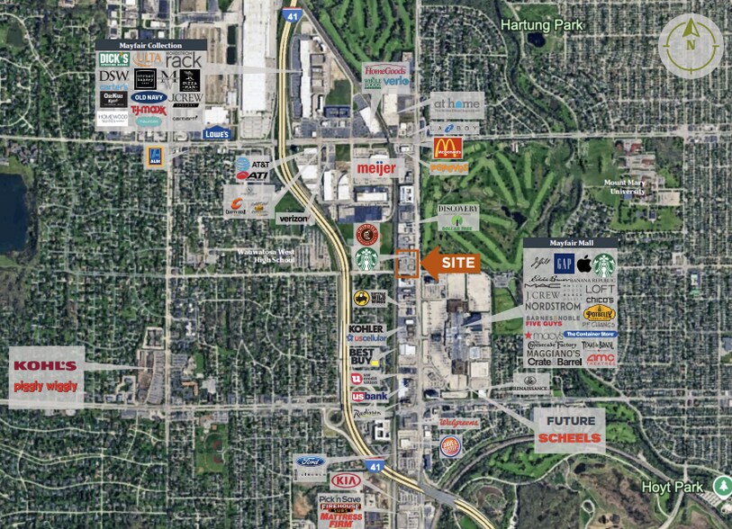 2717 N Mayfair Rd, Wauwatosa, WI à louer - Aérien – Image 3 sur 3