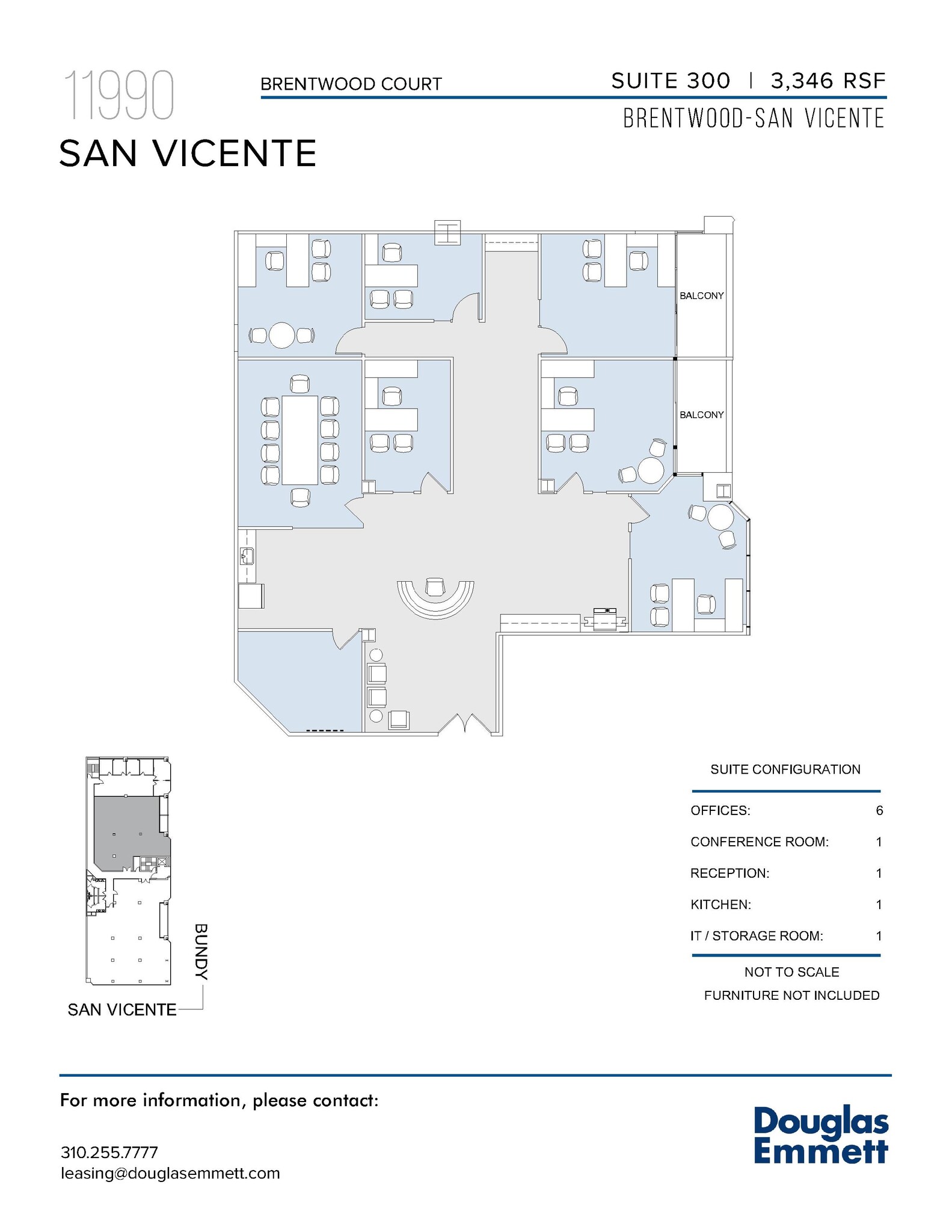 11990 San Vicente Blvd, Los Angeles, CA à louer Plan d’étage– Image 1 sur 1