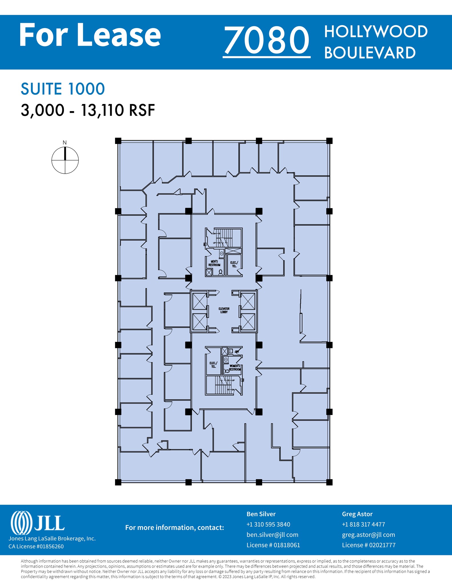 7080 Hollywood Blvd, Los Angeles, CA à louer Plan de site– Image 1 sur 1