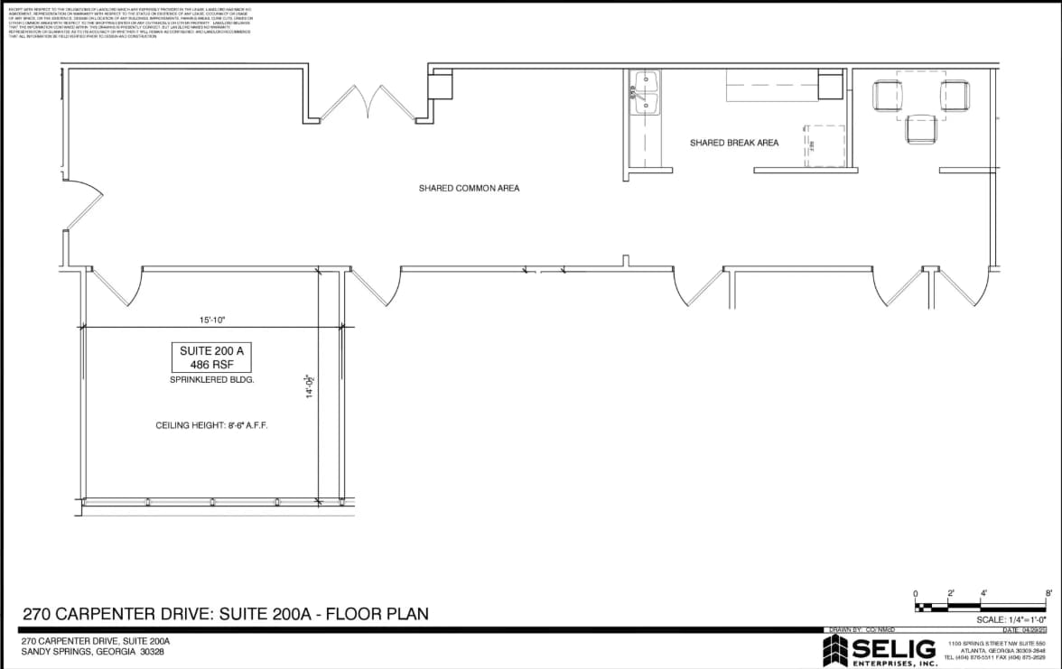 270 Carpenter Dr NE, Sandy Springs, GA à louer Plan d’étage– Image 1 sur 1