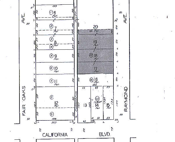 533-545 S Raymond Ave, Pasadena, CA à louer - Plan cadastral – Image 2 sur 4