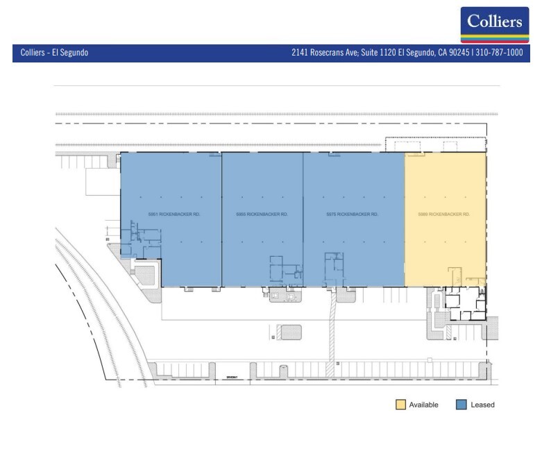 5951-5989 Rickenbacker Rd, Commerce, CA à louer Plan d’étage– Image 1 sur 1