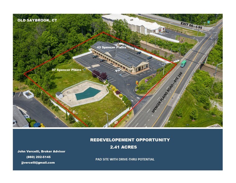 37 Spencer Plain Rd, Old Saybrook, CT à vendre - Aérien – Image 1 sur 1