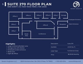 6090 Surety Dr, El Paso, TX à louer Plan de site– Image 1 sur 1