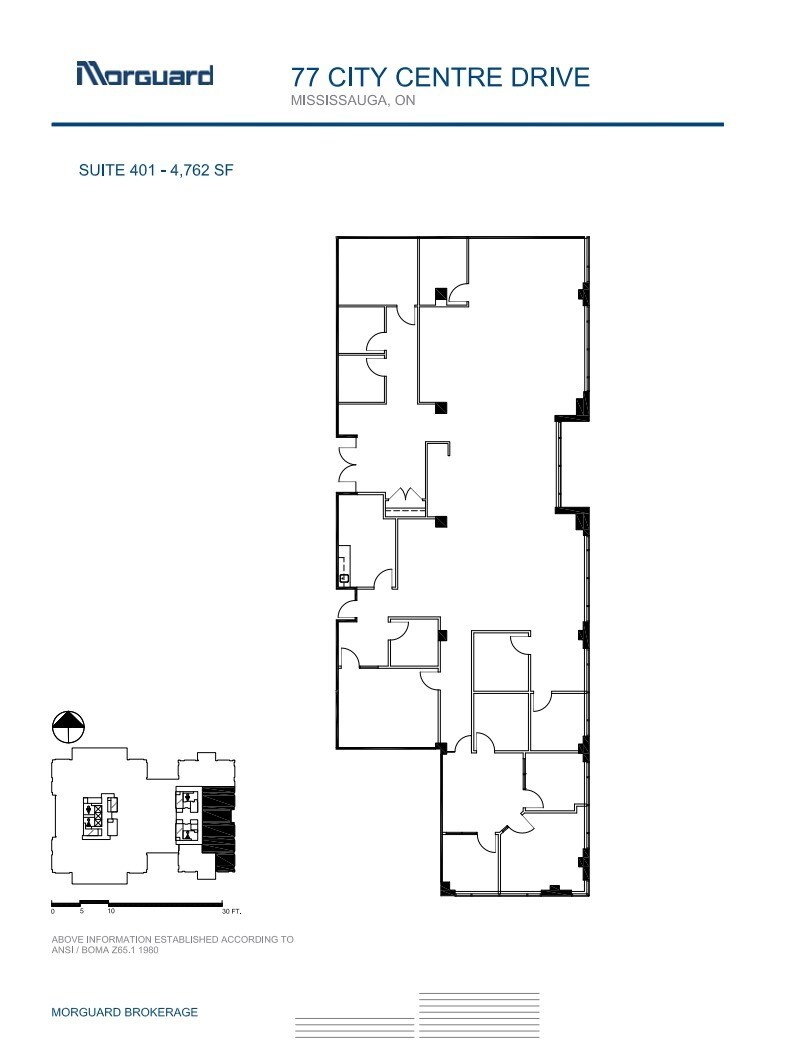 77 City Centre Dr, Mississauga, ON à louer Plan d’étage– Image 1 sur 1