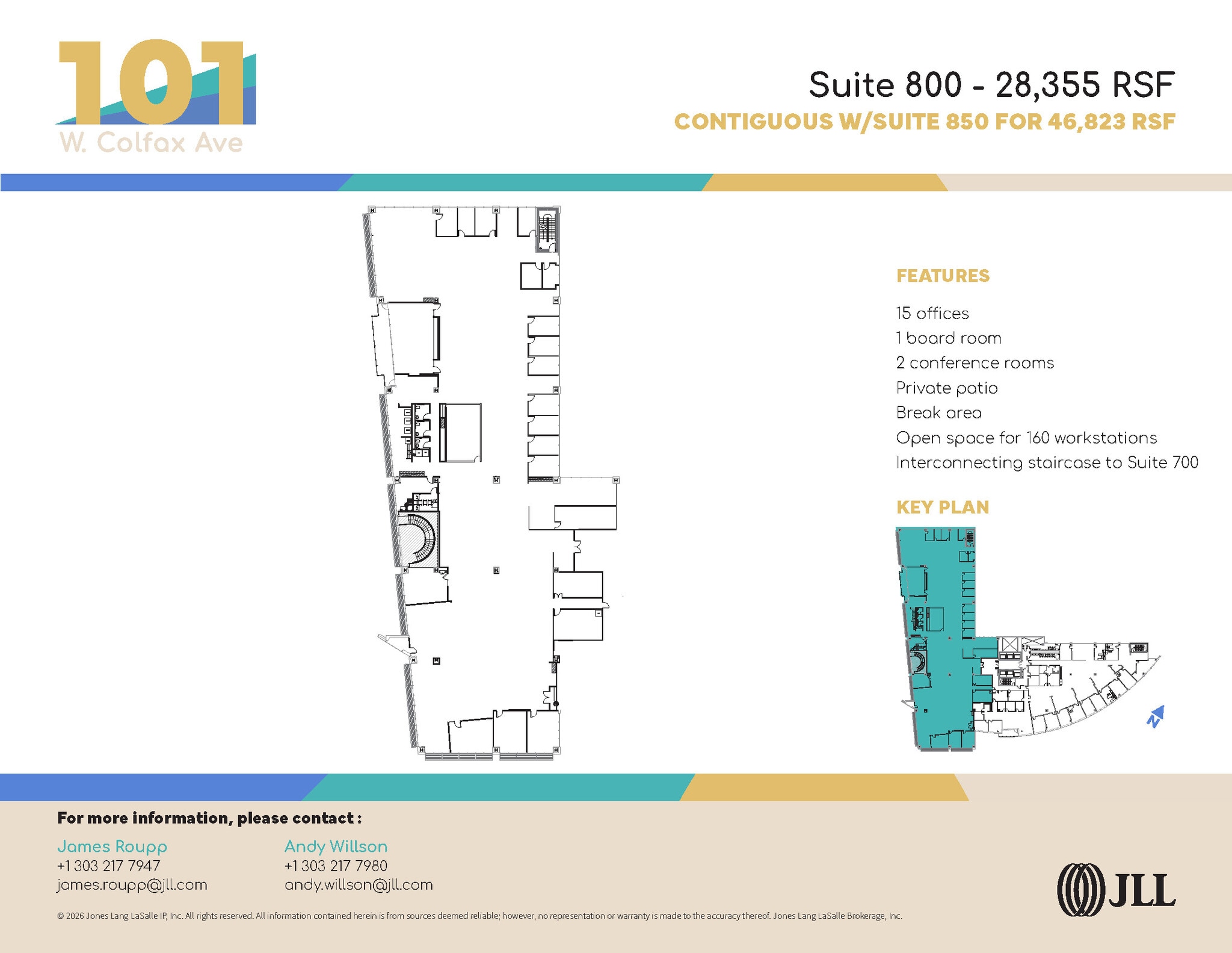 101 W Colfax Ave, Denver, CO à louer Plan d’étage– Image 1 sur 1