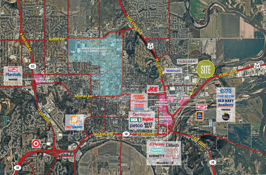 E Poyntz Ave, Manhattan, KS à vendre - Aérien – Image 2 sur 2
