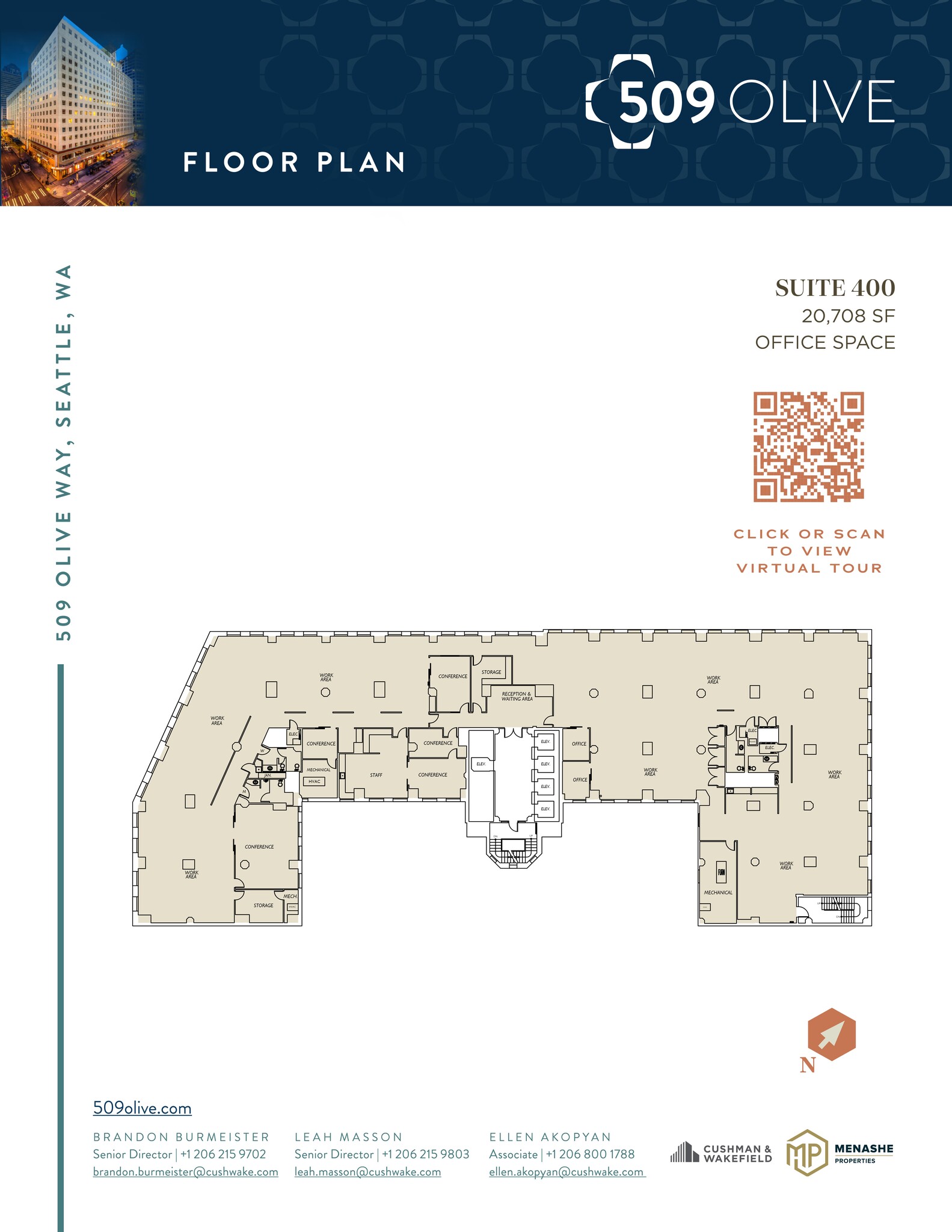 509 Olive Way, Seattle, WA à louer Plan de site– Image 1 sur 1