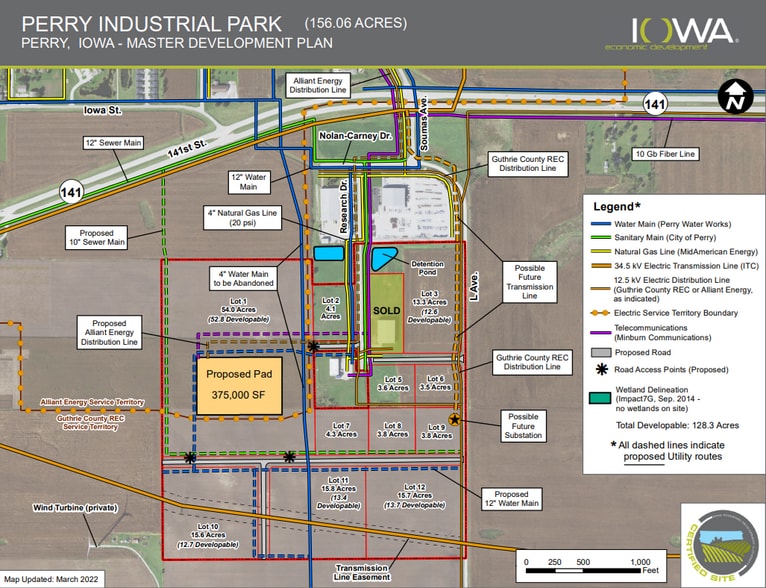 L avenue Ave, Perry, IA à vendre - Plan de site – Image 2 sur 3