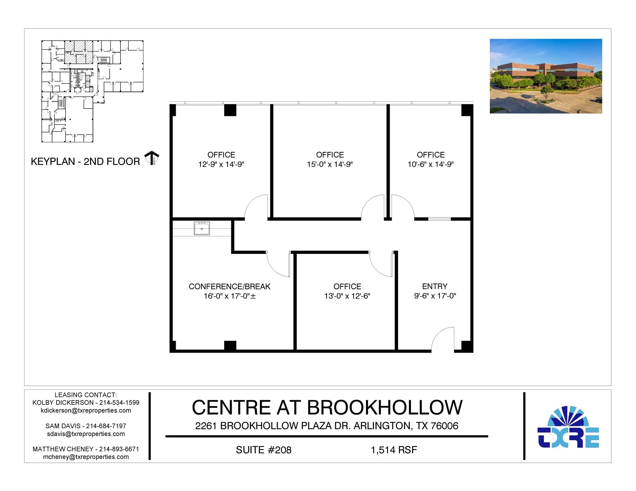 2261 Brookhollow Plaza Dr, Arlington, TX à louer Plan d’étage– Image 1 sur 4