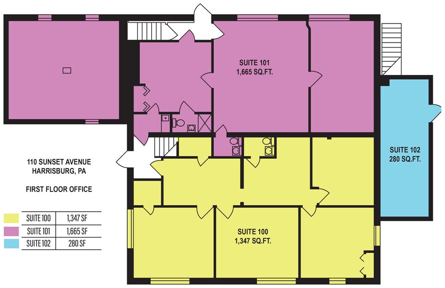 110 Sunset Ave, Harrisburg, PA à louer - Plan d’étage – Image 3 sur 4